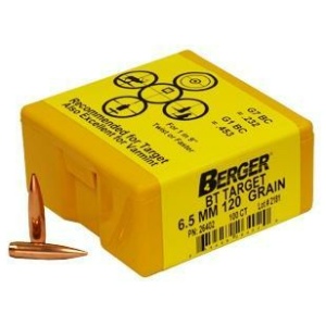 Berger Match Grade Target Bullets 6.5mm .264" 120 gr BT TARGET 100/box