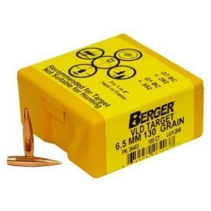 Berger Match Grade Target Bullets 6.5mm .264" 130 gr VLD TARGET 100/box