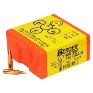 Berger Match Grade Hunting Bullets .270 cal .277" 140 gr VLD HUNTER 100/box