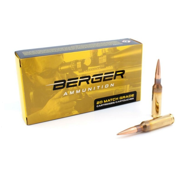 Berger Target Rigfle Ammunition 6.5 Creedmoor 144 gr LRHT 2830 fps 20/ct