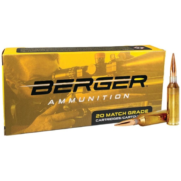 Berger Hybrid Target Rifle Ammunition 6.5 PRC 153.5gr OTM 2930 fps 20/ct