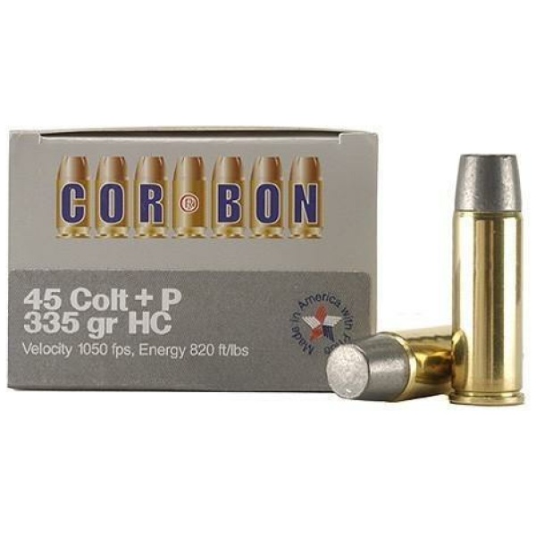 COR-BON Handgun Ammunition .45 Colt 335 gr HC 1050 fps 20/box