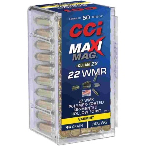 CCI Maxi Mag Rimfire Ammunition .22 WMR SHP 1875 fps 50/ct