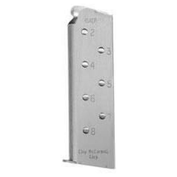 Chip McCormick Shooting Star Officer's 1911 Handgun Magazine w Pad .45 ACP Stainless Steel 7/rd