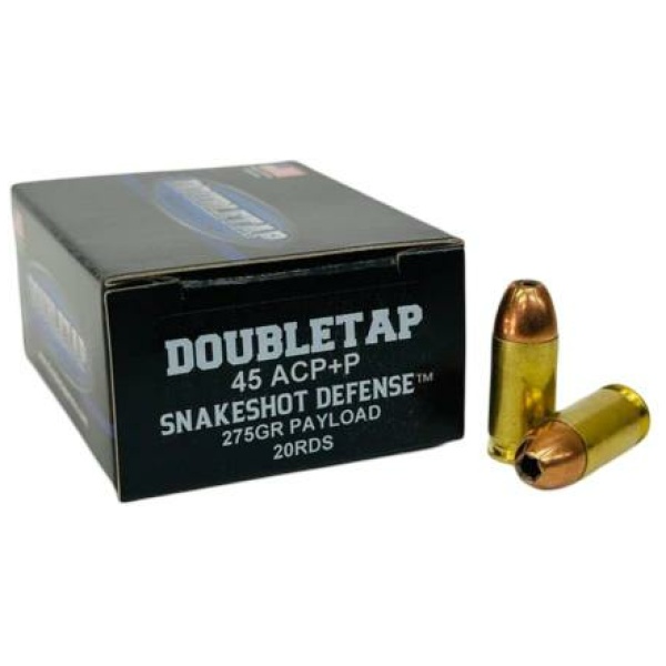 Double Tap DT SnakeShot Handgun Ammunition .45 ACP(+P) 275gr JHP 20/ct