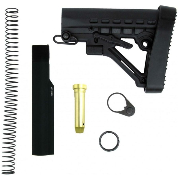 TacFire AR-15 Mil Spec Buffer Tube Kit with QD Attachments