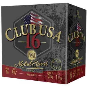 Nobel Sport Club USA 16 Shotshells 16 ga 2-3/4" 1-1/16 oz 1330 fps #7.5 25/ct
