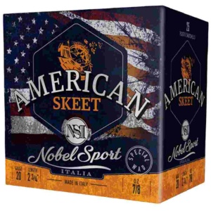 Nobel Sport Target American Trap Shotshells 20ga 2-3/4" 7/8oz 1200fps #9 25/ct