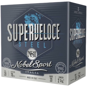 Nobel Target Steel Shotshells 20 ga 2-3/4" 1oz 1378 fps #7 25/ct