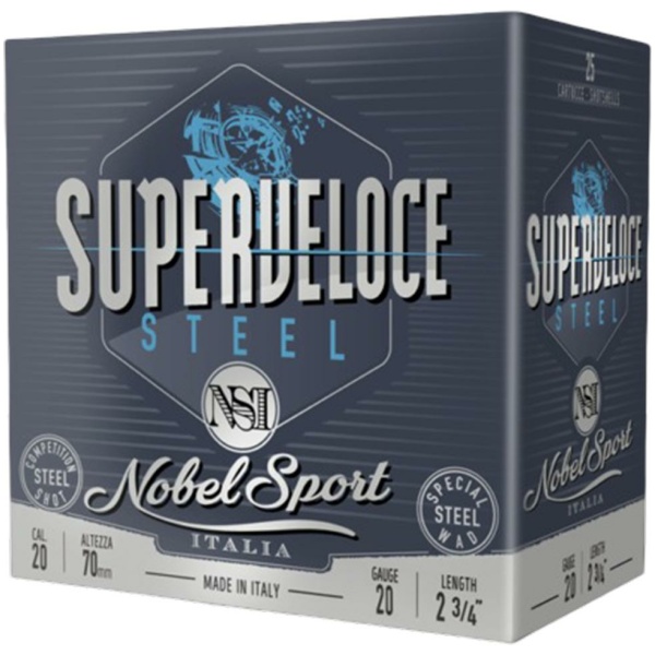 Nobel Target Steel Shotshells 20 ga 2-3/4" 1oz 1378 fps #7 25/ct