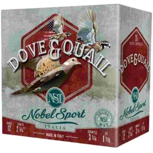Nobel Sport Dove & Quail Shotshells 12 ga 2-3/4" 1-1/8 oz 1255 fps #6 25/ct
