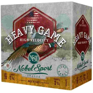 Nobel Sport Heavy Game High Velocity Shotshell  20ga 2-3/4" 1oz 1330 fps #8 25/ct