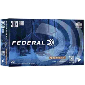 Federal Power-Shok Rifle Ammunition .303 British 180 gr SP 2640 fps - 20/ct