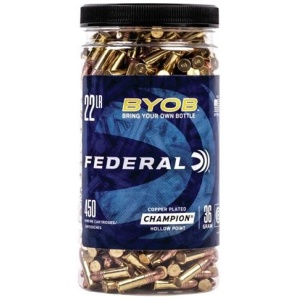 Federal Champion BYOB Rimfire Ammunition 22 LR 36 gr. CPHP 1260 fps 450/ct