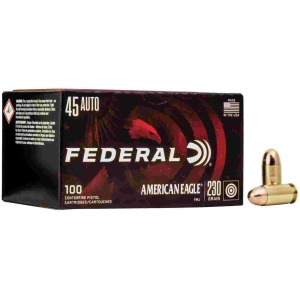 American Eagle Handgun Ammunition .45 ACP 230 gr FMJ 890 fps 100/ct