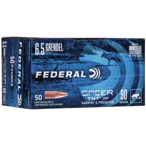 Federal American Eagle Varmint & Predator Rifle Ammunition 6.5 Grendel 90 gr JHP 50/ct