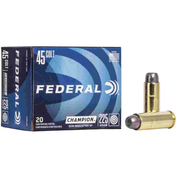 Federal Champion Handgun Ammunition .45 Colt 225 gr HP 830 fps 20/box