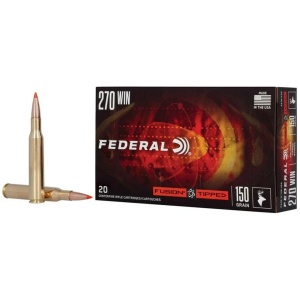 Federal Fusion Tipped Rifle Ammunition 270 Win 150gr PT 2850 fps 20/ct