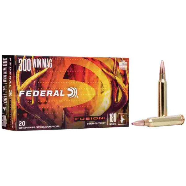 Federal Fusion Rifle Ammunition  .300 Win. Magnum 180gr Fusion 20/ct