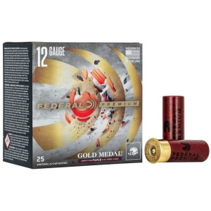 Federal Premium Gold Medal Paper Shotshells 12ga 2-3/4" 1oz 1330 fps #8 25/ct