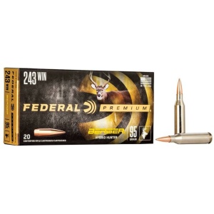 Federal Classic Hunter Berger Hybrid Rifle Ammunition .243 Win 95 gr BTHP 3050 fps 20/ct