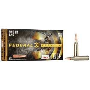 Federal Barnes TSX Rifle Ammunition .243 Win 85gr TSX 3200 fps 20/ct