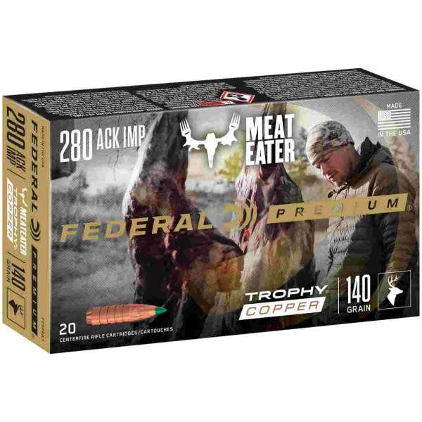 Federal Terminal Ascent Rifle Ammunition .280 Ackley Imp. 140gr 2930 fps 20/ct