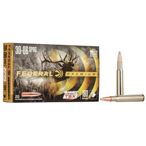 Federal Barnes TSX Rifle Ammunition 30-06 Sprg 180gr HP 2700 fps 20/ct