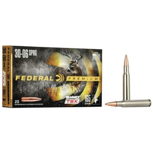 Federal Barnes TSX Rifle Ammunition 30-06 Sprg 165gr HP 2800 fps 20/ct