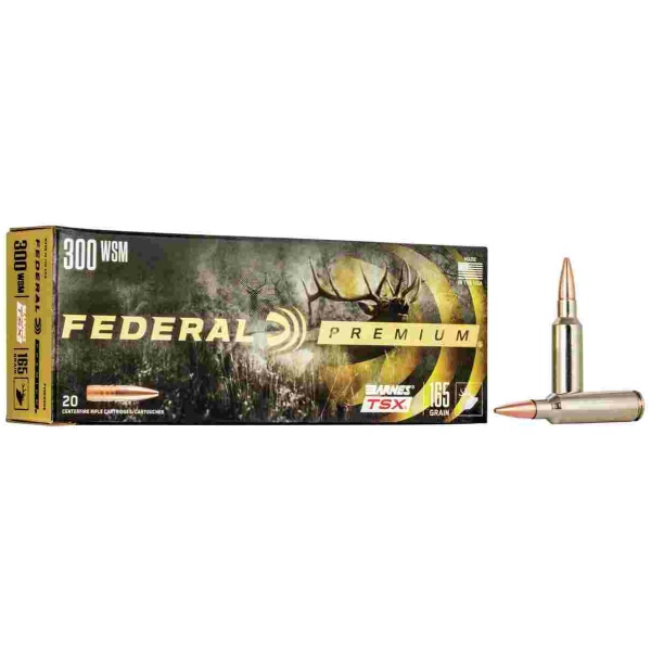 Federal Barnes TSX Rifle Ammunition .300 WSM 165gr 3150 fps 20/ct