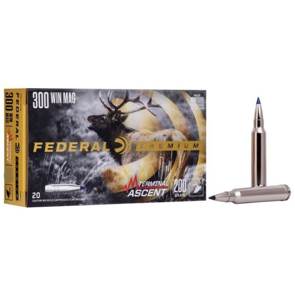 Federal Terminal Ascent Rifle Ammunition 300 Win Mag 175gr PT 3030 fps 20/ct