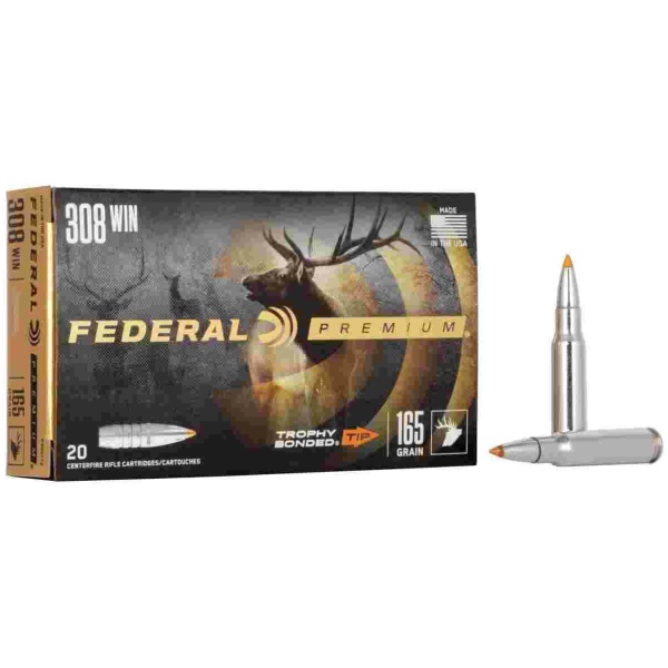 Federal Premium Vital-Shok Rifle Ammunition .308 Win 165 gr TBT 2700 fps - 20/ct