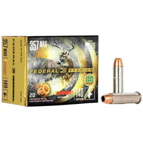 Federal Premium Vital-Shok Handgun Ammunition .357 Mag 140 gr BXP 1400 fps 20/box