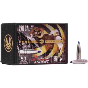 FEDERAL .277 CALIBER 136GR TERMINAL ASCENT COMP BULLET  50RD
