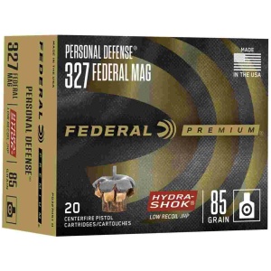 Federal Premuim Personal Defense Handgun Ammunition .327 Mag 85 gr JHP 1400 fps 20/box