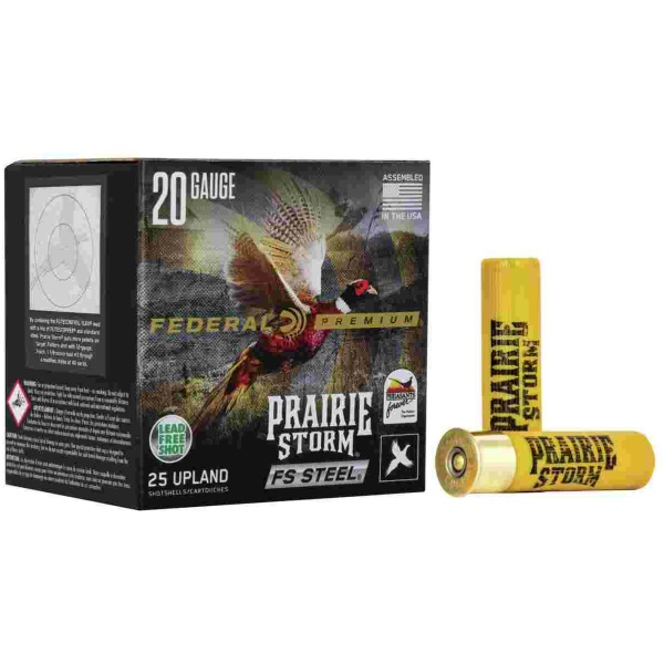 Federal Prairie Storm FS Steel Shotshells 20 ga 3" 7/8oz 1350 fps #3 25/ct