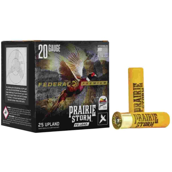 Federal Prairie Storm FS Lead Shotshells 20 ga 3" 1 1/4oz #4 25/ct