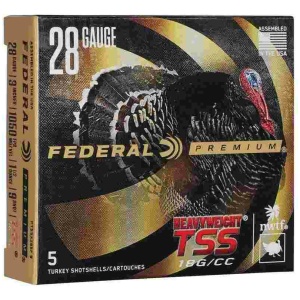 Federal Premium Turkey Heavyweight TSS Shotshell 28ga 3" 1-1/2oz 1050 fps #9 5/ct