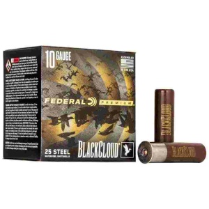 Federal Premium Black Cloud FS Steel Shotshell 10ga 3-1/2 1-5/8oz 1375 fps #2 25rds