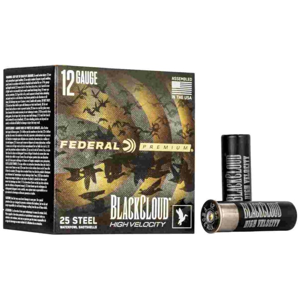 Federal Black Cloud FS Steel High Velocity Shotshells 12ga. 3" 1-1/8oz #2 1635 fps 25/ct