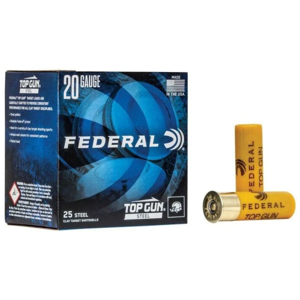 Federal Top Gun Steel Shotshells 20ga 2-3/4" 7/8oz #7 1214 fps 25/ct