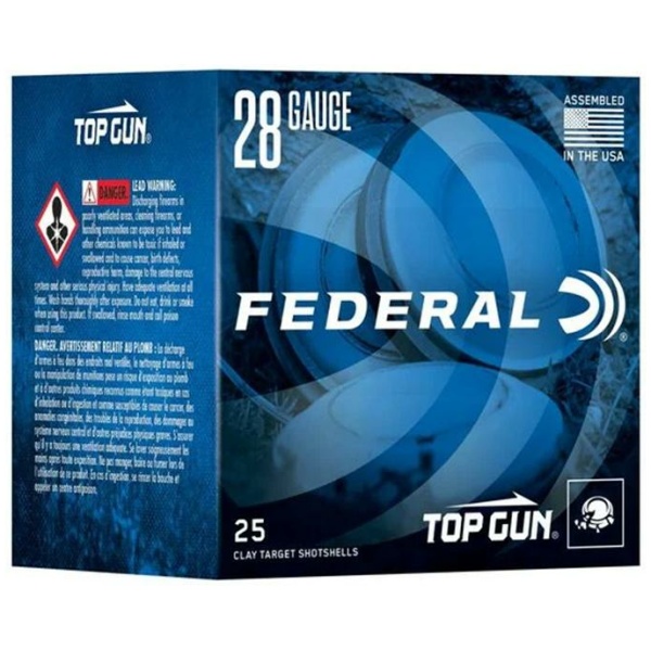 Federal Top Gun Sporting Shotshells 28ga 2-3/4" 3/4 oz 1330 fps #9 25/ct
