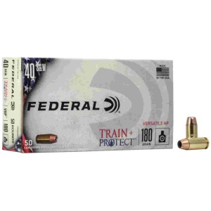 Federal Train+Protect Handgun Ammunition .40 S&W 180gr VHP 50/ct