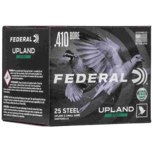 FEDERAL FIELD & RANGE STEEL 410GA 3" 3/8OZ 7.5 UPLAND STEEL AMMO 25RD