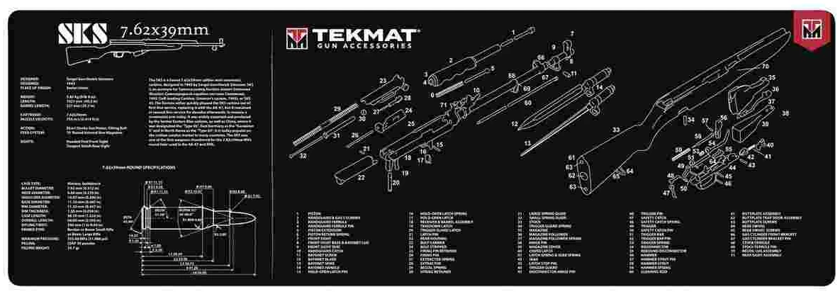 TekMat 12x36 Gun Cleaning Mat - SKS