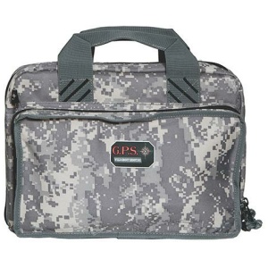 G-Outdoors Quad Pistol Range Bag with Magazine Storage & Dump Cups-Fall Camo