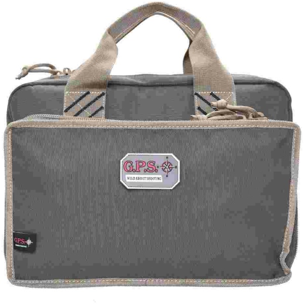 G-Outdoors Quad Pistol Range Bag with Mag Storage and Dump Cups FDE