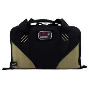 G-Outdoors Large Memory Foam Case with Magazine Back Pockets- Green/Black
