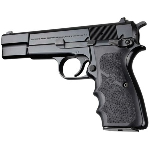 Hogue Browning Hi-Power Rubber Grips with Finger Grooves