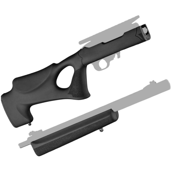 Hogue 10-22 Tactical Thumbhole Stock .920 Barrel Channel Black OverMolded Rubber